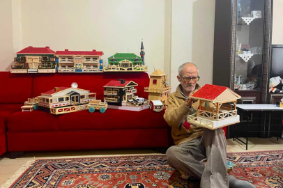 Ölen eşinin acısını unutmak için kendini maket ev yapmaya adadı