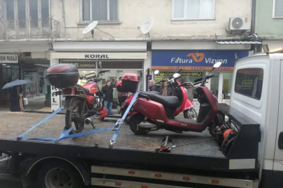 10 motosiklet trafikten men edildi!