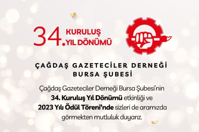 ÇGD BURSA ŞUBESİ 34 YAŞINDA
