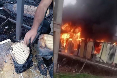 3 konteyner küle dönerken Kur’an-ı Kerim’in sayfaları yanmadı