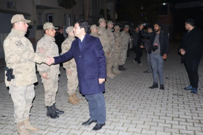 Sınır hattında görevli güvenlik güçleri unutulmadı