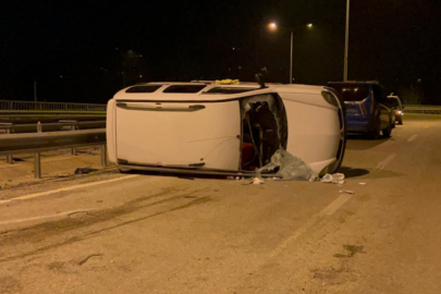 İnegöl'de Kaza: Takla Atan Araç 50 Metre Sürüklendi, 1'i Ağır 4 Yaralı