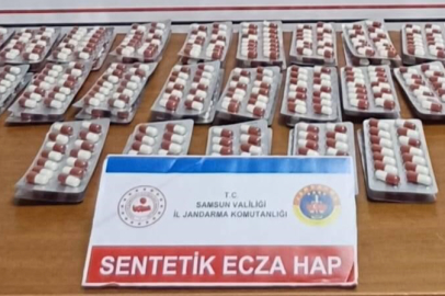 Bin 155 Adet Sentetik Ecza ile Yakalandı