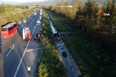 Kanala Uçan Minibüs Alev Alev Yandı!