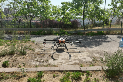 Bursa Büyükşehir Belediyesi Tarım ve Peyzaş şirketi, Ankara'yı dronla ilaçlamaya başladı
