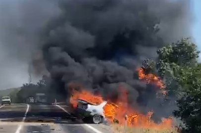 Araba Alev Alev Yandı