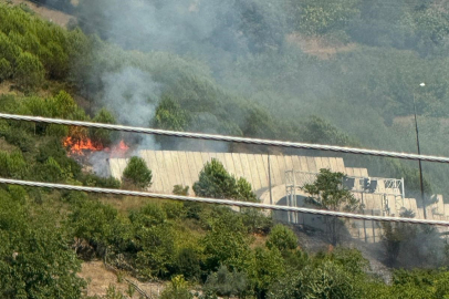 Tünelin üstünde korkutan yangın
