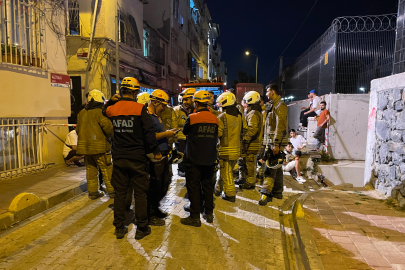 Çökme meydana gelen binada 4. kattaki genç kız alt kata düştü
