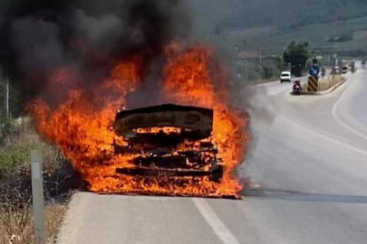 Otomobil Cayır Cayır Yandı