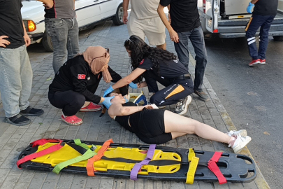 Motosikletin çarptığı kız yaralandı!