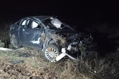 Tarlaya Uçtuğu Kazada Sürücü Feci Şekilde Can Verdi