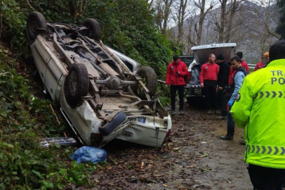 Rize'de Feci Kaza: Uçuruma Yuvarlanan Sürücü Öldü