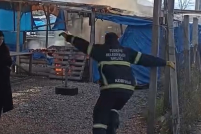 Pazar Yerinde Çıkan Yangın Çevrede Paniğe Yol Açtı