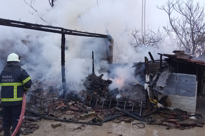 Bursa'da 2 Katlı Ev Alevlere Teslim Oldu