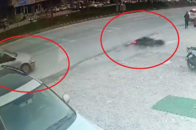 "Motosikletli sürücü metrelerce sürüklendi" 