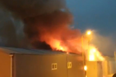 Hatay'da Mobilya Fabrikasında Yangın