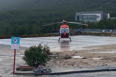 Cep Telefonu Görüntüsünde Helikopterin Hastaneye Doğru İlerlediği Kaydedildi