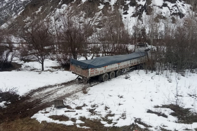 Direksiyon Hakimiyetini Kaybeden Tır Şarampole Yuvarlandı