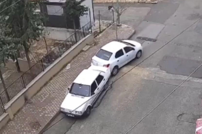 El Freni Çekilmeyen Otomobil Kazaya Neden Oldu