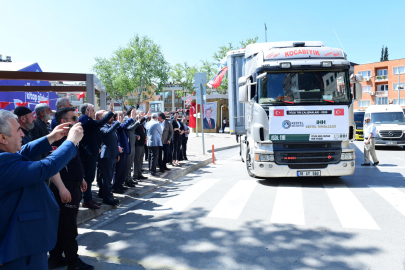 Kestel’den Savaş Mağdurlarına Gönül Köprüsü: 73. Yardım Tırı Dualarla Uğurlandı