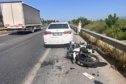Otomobille çarpışan motosikletin sürücüsü hayatını kaybetti