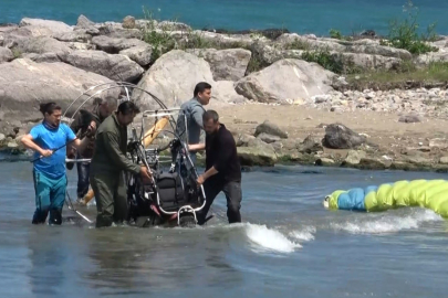 Paramotor Gösterisi Sırasında Pilot Kaza Geçirdi
