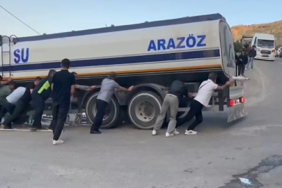 Arazöz vatandaşların yardımıyla kurtarıldı