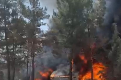 Şantiyede Çıkan Yangın Panik Yarattı