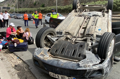 Feci Kaza: Takla Atan Araç Ters Döndü