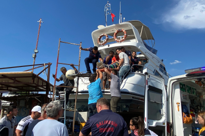 Lüks yatın bakımını yaparken güverteden düşen bir kişi yaralandı