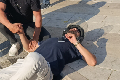 Otomobil ile çarpışan motosikletin sürücüsü yaralandı