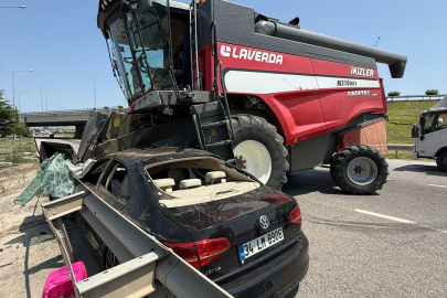 Kontrolden Çıkan Biçerdöver Faciası: 2 Yaralı