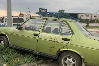 Otomobil Direğe Çarparak Durabildi