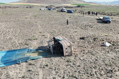 Sıcak hava balonunun sert inişi sırasında yaşanan kazada balonun pilotu hattını kaybetti, 12 yolcu yaralandı