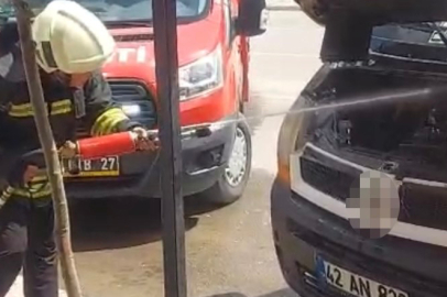 Park Halindeki Minibüs Alevlere Teslim Oldu