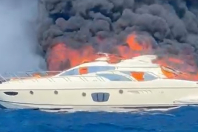 Denizin ortasında dehşet: 2 milyon dolarlık yat alevlere teslim oldu