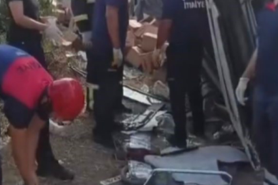 Tır Şarampole Devrildi: Sürücüsü Ölümden Döndü