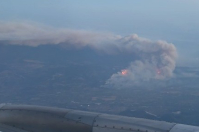 Feci Yangının Yolcu Uçağından Görüntüsü!
