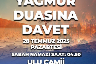Bursa Müftülüğü’nden Yağmur Duası...