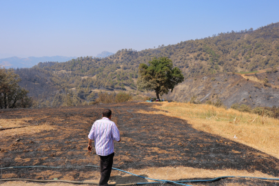 Kahramanmaraş'ta Yangın Sonrası Yanan Evlerin Son Görüntüsü!