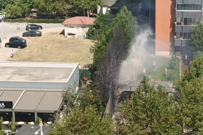 Bursa'da kafenin bulunduğu alandaki ağaçların alev alması, korku dolu anlar yaşattı