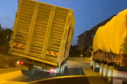 Kamyon Trafikte Tehlike Saçtı