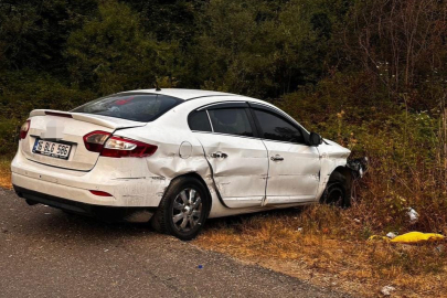 İnegöl'de Kaza: Otomobil Tarlaya Uçtu