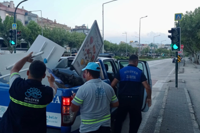 Nilüfer’de Görsel Kirliliğe Geçit Yok: Zabıta Tabelaları Kaldırdı