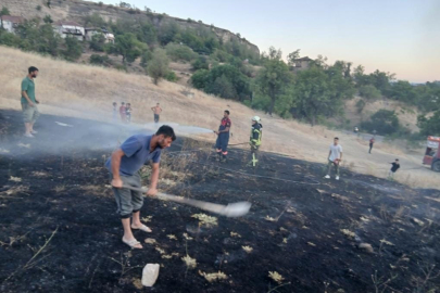 Karabük’te otluk alanda yangın