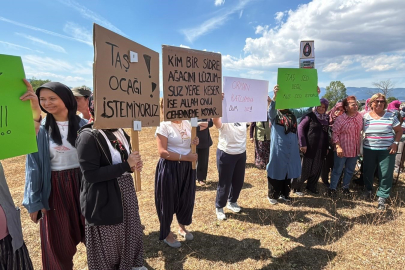 Bolu'da köylüler taş ocağına karşı eylem yaptı