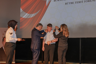 Bursa İl Jandarma Komutanlığı’nda rütbe terfi heyecanı yaşandı