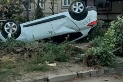 Otomobil Takla Attı: Sürücü Ölümden Döndü