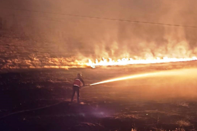 Anız Yangını Panik Yarattı