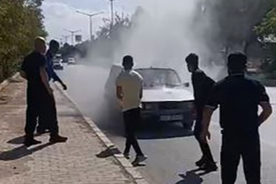 Seyir Halindeki Otomobil Yandı